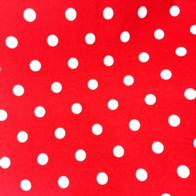 8mm Cotton Poplin Polkadot Red